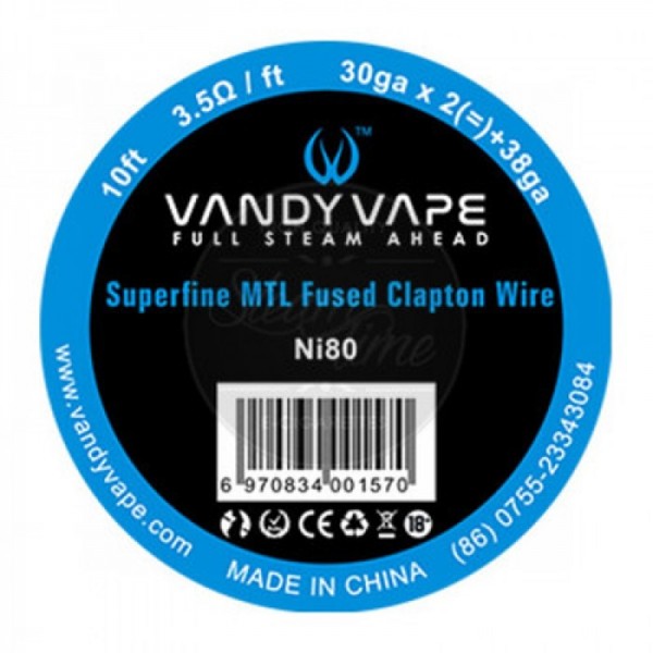 VandyVape - Wickeldraht Ni80 Superfine MTL Fused Clapton Wire 30ga x 2(=)+38ga 3m